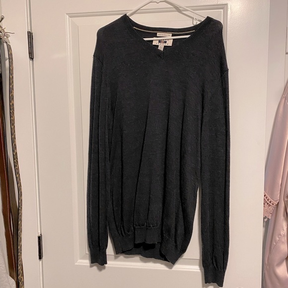 Navy Joseph Abboud Extra Fine Merino Wool Sweater - Picture 1 of 1